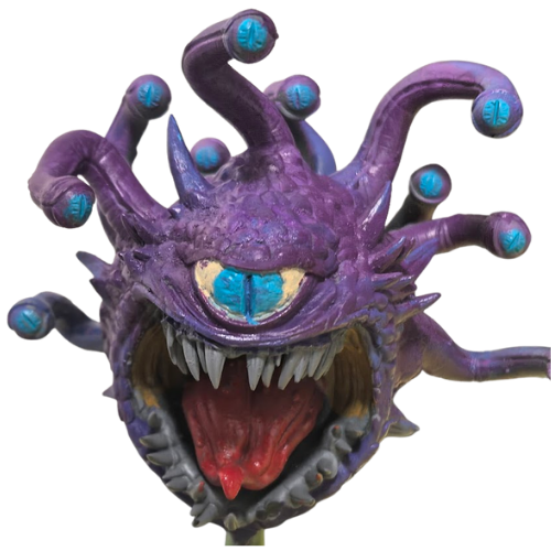 Purple beholder painted by a talented artist